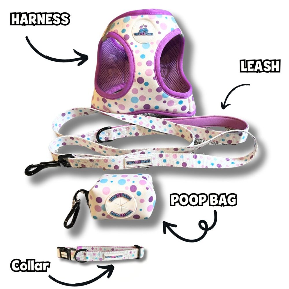 NEW Purple Pet Harness Set | XS–XL | Fast 24-Hour Shipping | Jazzy Pet Paws - Picture 10 of 10